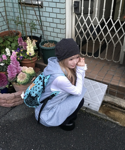 ドット柄カジュアルリュック SKY BLUE