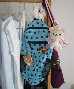 ドット柄カジュアルリュック SKY BLUE