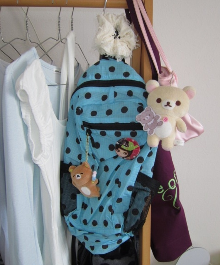 ドット柄カジュアルリュック SKY BLUE