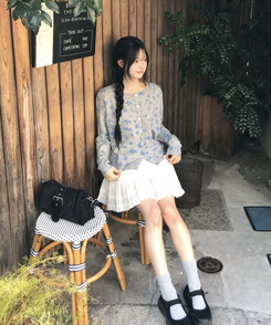 パンチングレースティアードミニスカート IVORY