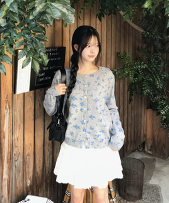 パンチングレースティアードミニスカート IVORY