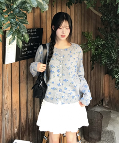 パンチングレースティアードミニスカート IVORY