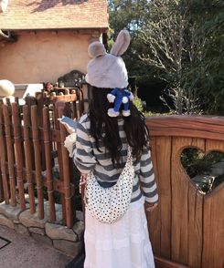 ドットシャーリングショルダーバッグ IVORY