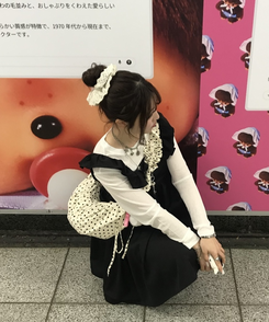 ドットシャーリングショルダーバッグ IVORY