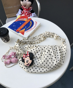 ドットシャーリングショルダーバッグ IVORY