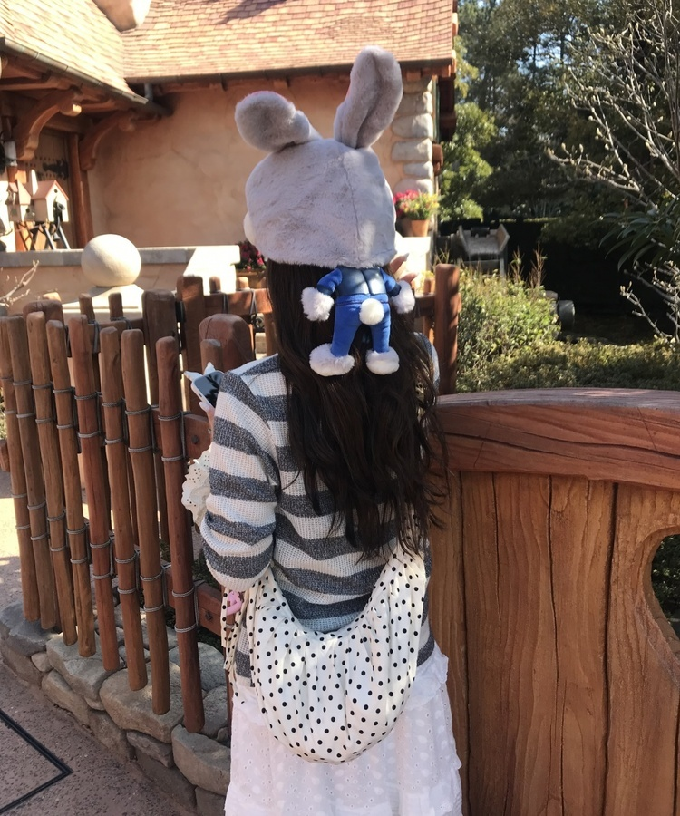 ドットシャーリングショルダーバッグ IVORY