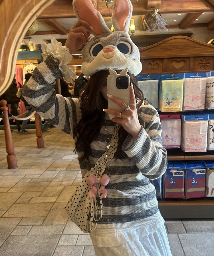 ドットシャーリングショルダーバッグ IVORY