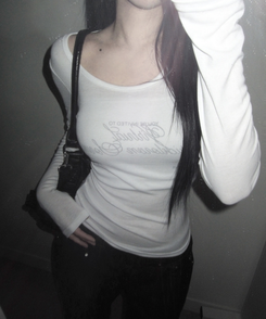 クロイレタリングスリム長袖Tシャツ WHITE