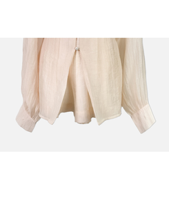 【SET】シアリングリボンブラウス ショートパンツ