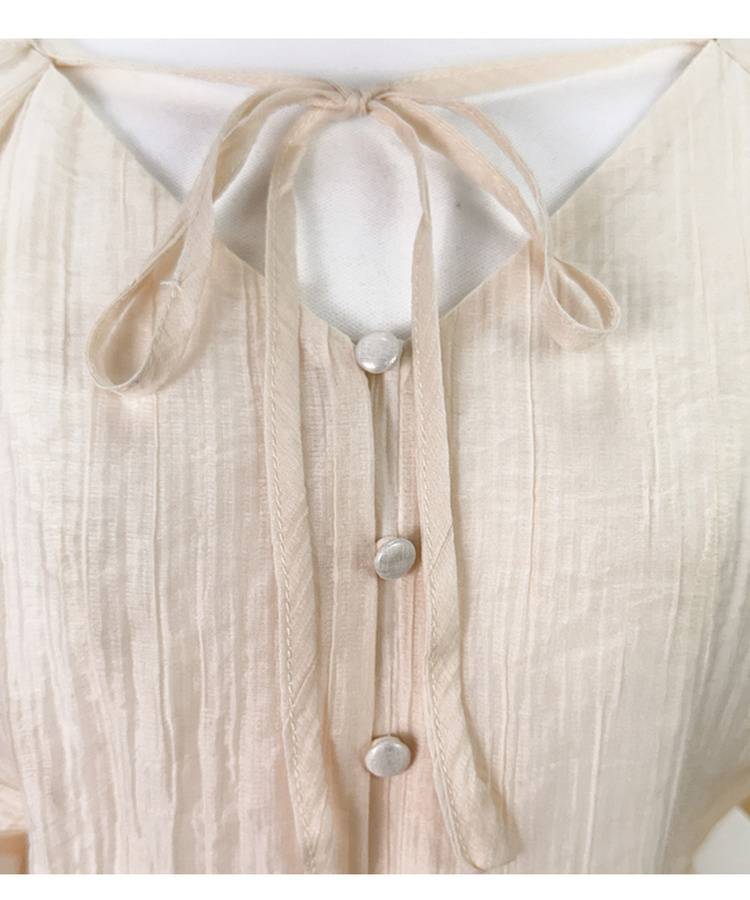 【SET】シアリングリボンブラウス ショートパンツ