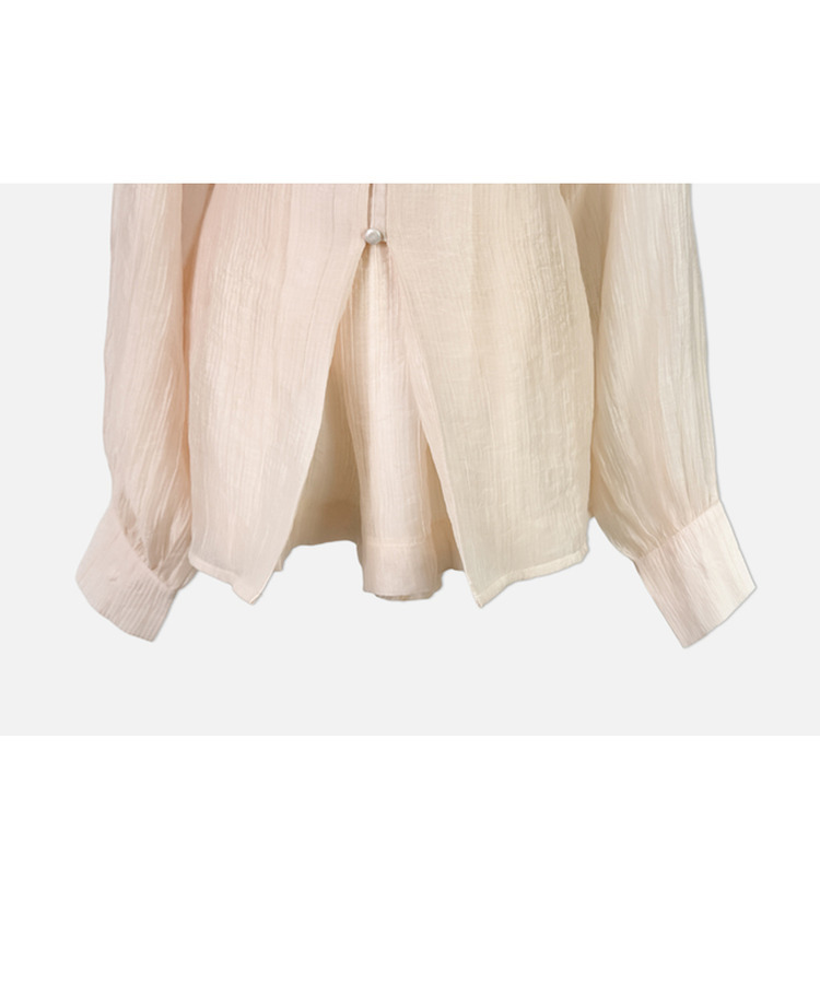 【SET】シアリングリボンブラウス ショートパンツ