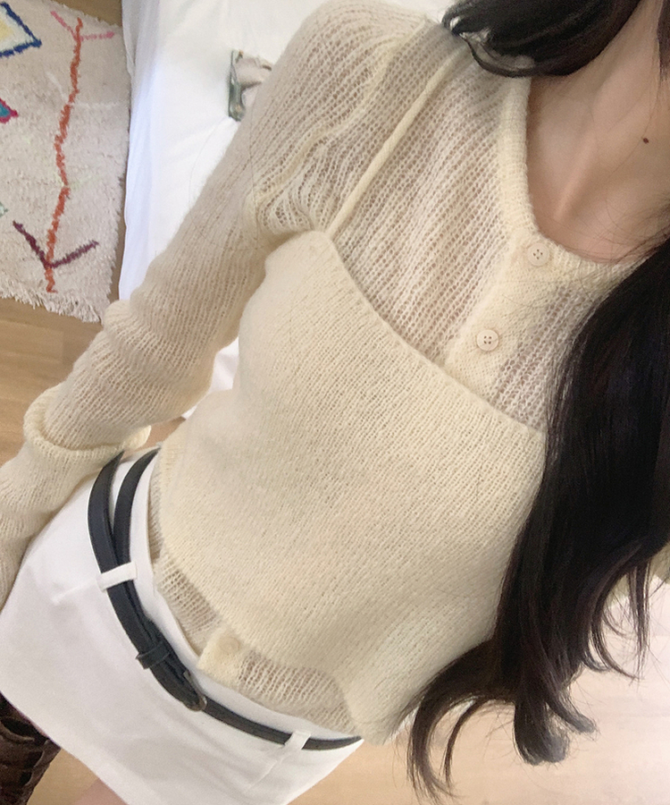 【SET】アイコントレンドカーディガンセット  LEMON