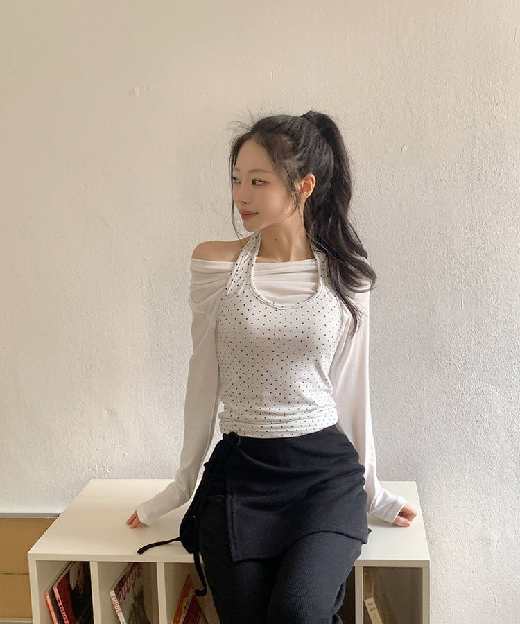 프링홀터넥t 아이보리