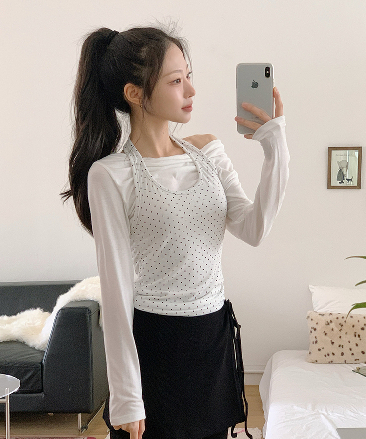 프링홀터넥t 아이보리