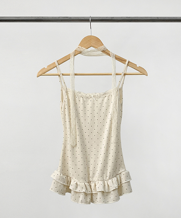 【SET】ドットキャミソール カーディガン