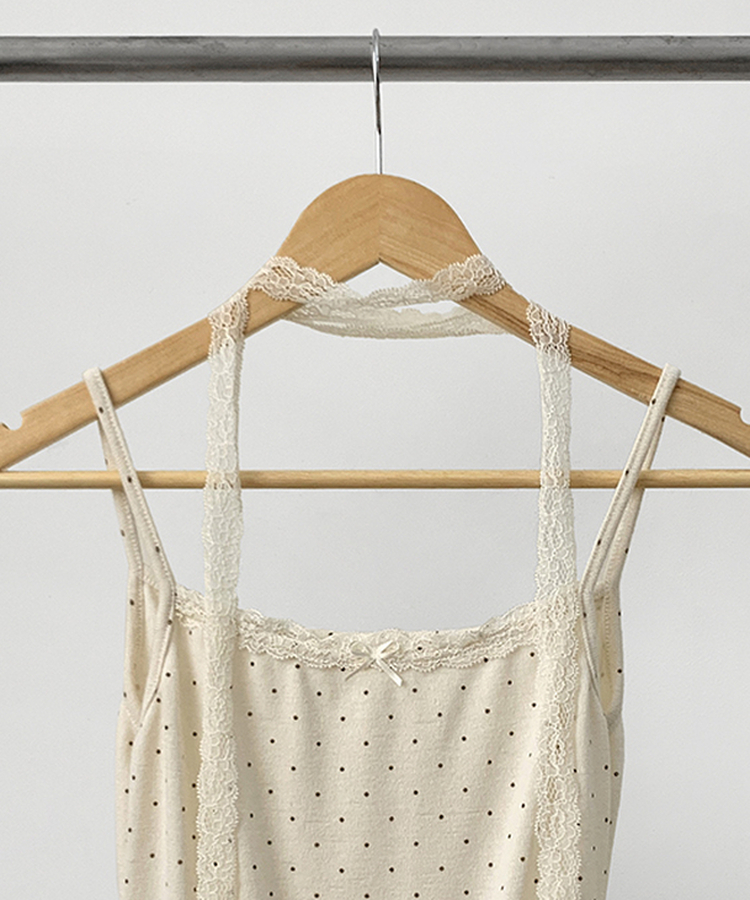 【SET】ドットキャミソール カーディガン