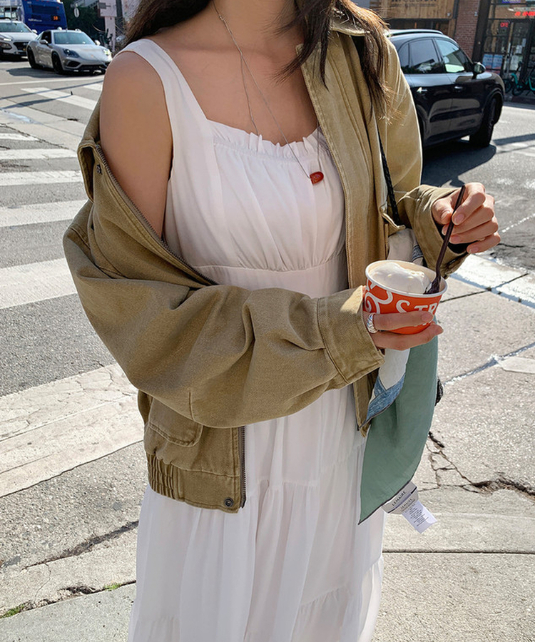 コットンウォッシュジャンパー BEIGE