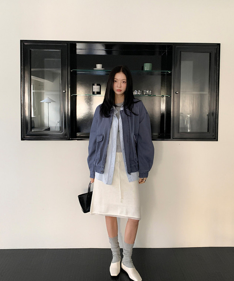 コットンウォッシュジャンパー BLUE