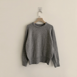 ラウンドウールデイリーニット(5color)