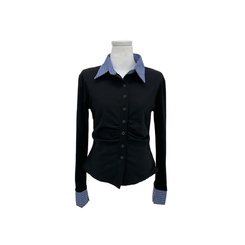 チェックシャツレイヤードカーディガン