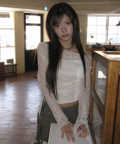 【SET】レースドレープブラウス キャミソール CREAM