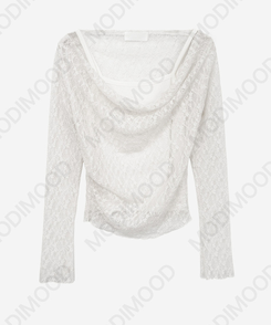 【SET】レースドレープブラウス キャミソール