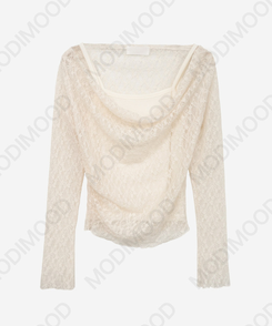 【SET】レースドレープブラウス キャミソール