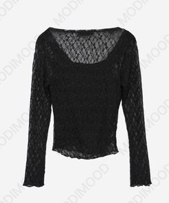 【SET】レースドレープブラウス キャミソール