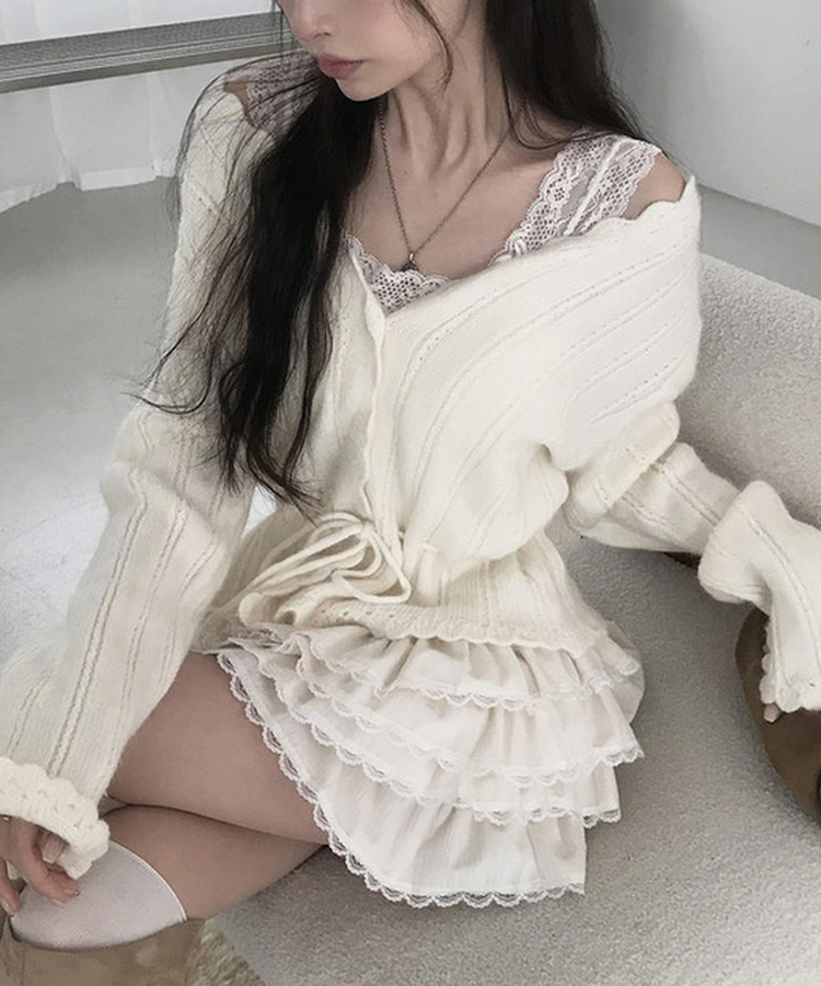 アンゴラニットカーディガン IVORY