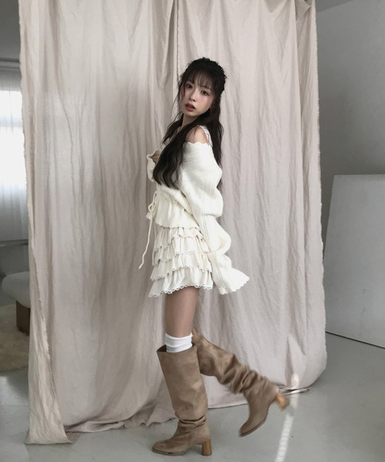 アンゴラニットカーディガン IVORY