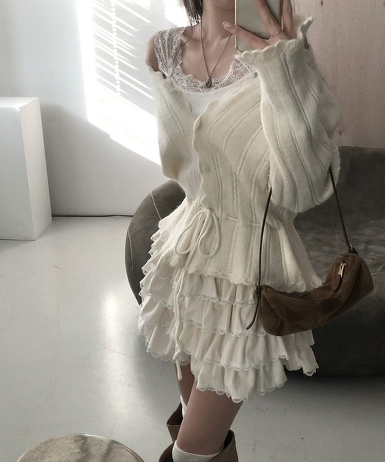 アンゴラニットカーディガン IVORY