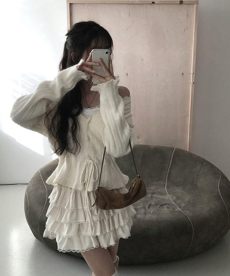 アンゴラニットカーディガン IVORY