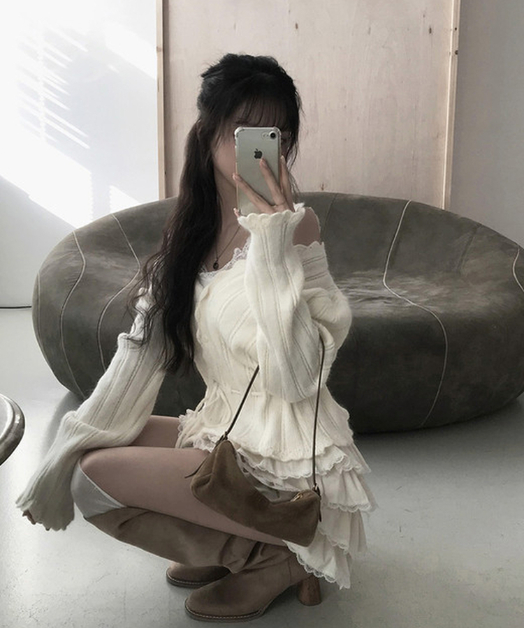 アンゴラニットカーディガン IVORY