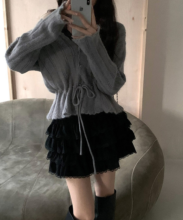 アンゴラニットカーディガン GREY