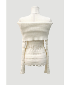 パンチングシースルーオフニット