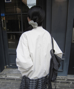 ナイロンウインドブレーカージャンパー IVORY