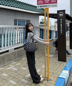 アンバランスリボンストラップTシャツ GRAY