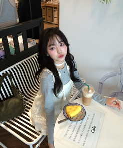 【SET】かぎ編みニットワンピース＋タイ IVORY