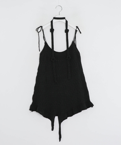 【SET】かぎ編みニットワンピース＋タイ