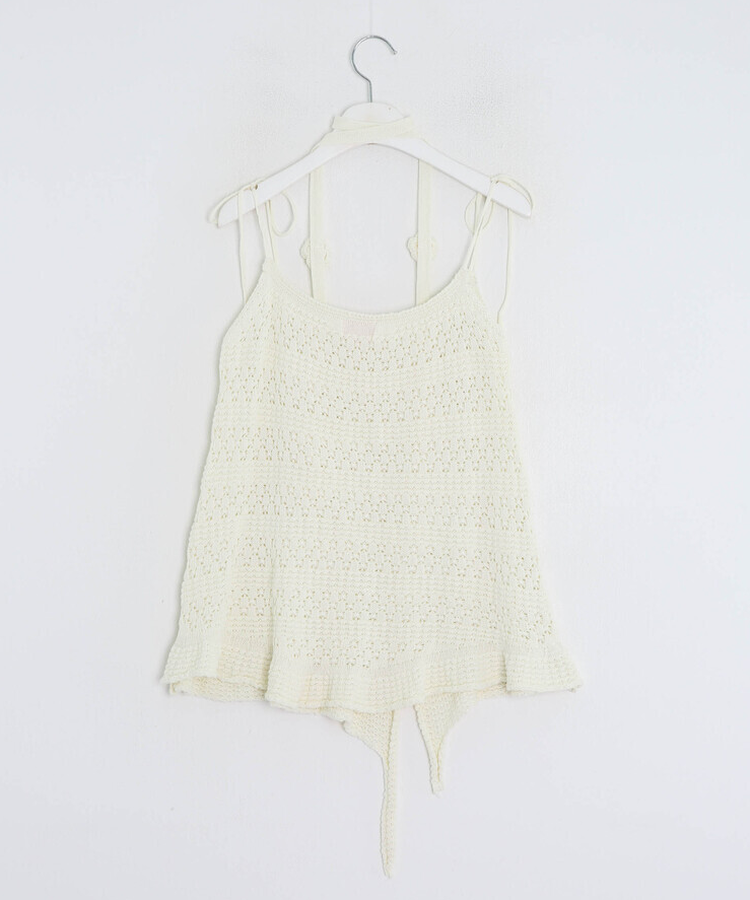 【SET】かぎ編みニットワンピース＋タイ