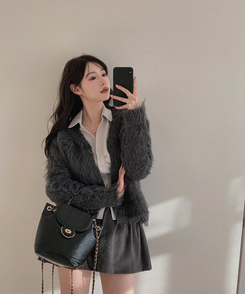 ボタンウエストストラップブラウス GREY