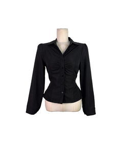 ボタンウエストストラップブラウス