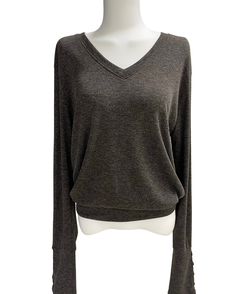 ハンドボタンルーズ長袖Tシャツ(5color)