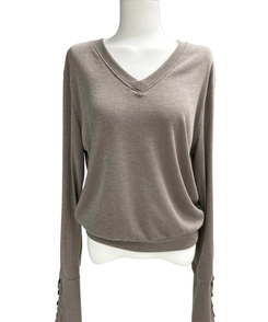 ハンドボタンルーズ長袖Tシャツ(5color)