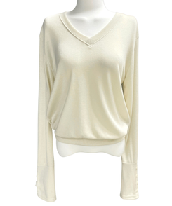 ハンドボタンルーズ長袖Tシャツ(5color)