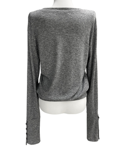 ハンドボタンルーズ長袖Tシャツ(5color)