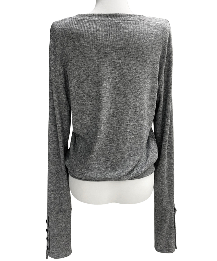 ハンドボタンルーズ長袖Tシャツ(5color)