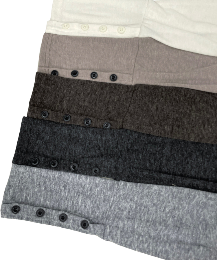 ハンドボタンルーズ長袖Tシャツ(5color)