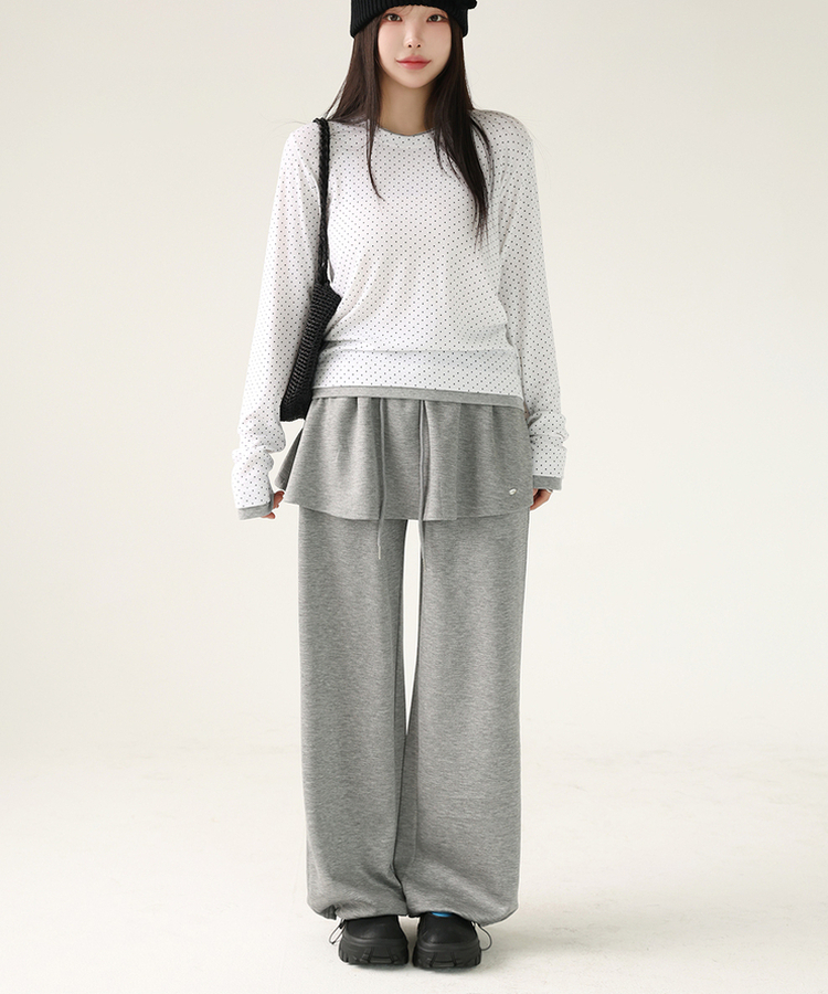 レイヤードトレーニングスカートパンツ GREY