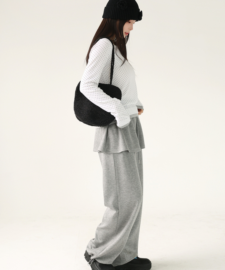 レイヤードトレーニングスカートパンツ GREY